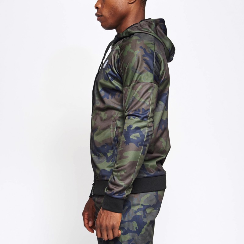 LEONE CAMO HOODED SWEATSHIRT-GREEN
